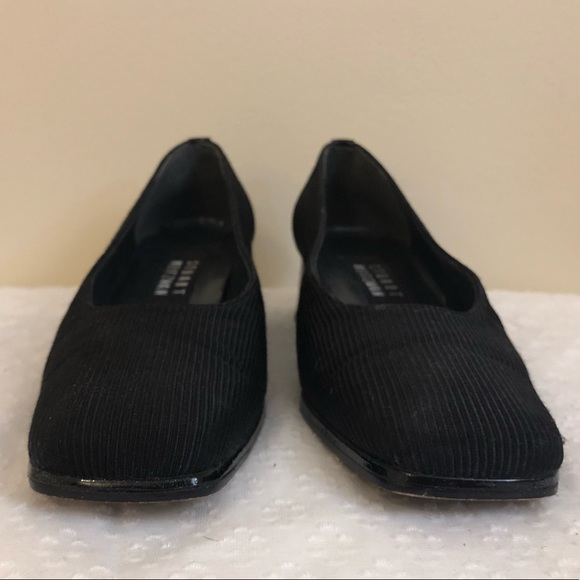 Stuart Weitzman Ribbed Fabric Square Toe Pump - Picture 3 of 7